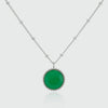 Barcelona Silver May Chrysoprase Birthstone Necklace-Auree Jewellery