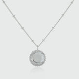 Barcelona Silver April Crystal Birthstone Necklace