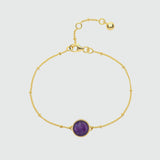 Barcelona February Amethyst Birthstone Bracelet-Auree Jewellery