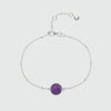 Barcelona Silver February Amethyst Birthstone Bracelet-Auree Jewellery