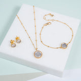 Barcelona Birthstone Gold Vermeil Jewellery Set-Auree Jewellery