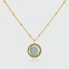 Barcelona August Green Amethyst Birthstone Necklace-Auree Jewellery