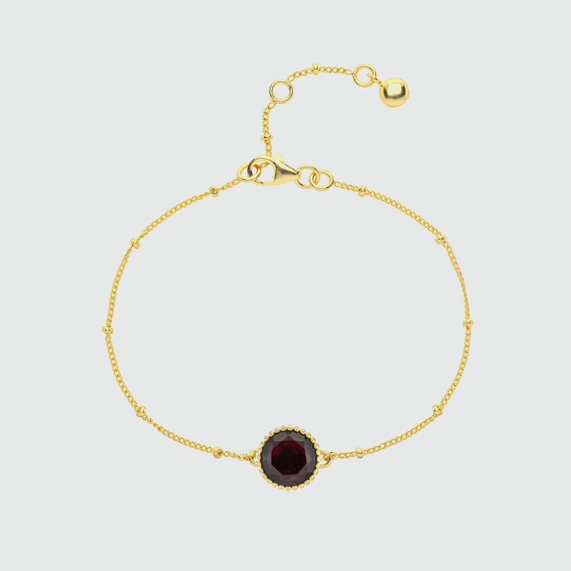 Barcelona January Garnet Birthstone Bracelet-Auree Jewellery