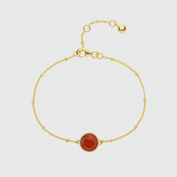 Barcelona July Carnelian Birthstone Bracelet-Auree Jewellery