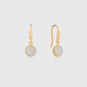 Barcelona June Moonstone Birthstone Hook Earrings-Auree Jewellery