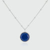 Barcelona Silver September Lapis Lazuli Birthstone Necklace-Auree Jewellery