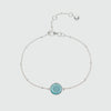 Barcelona Silver March Blue Topaz Birthstone Bracelet-Auree Jewellery
