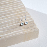 Barcelona Silver March Blue Topaz Birthstone Hook Earrings-Auree Jewellery