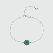 Barcelona Silver May Chrysoprase Birthstone Bracelet-Auree Jewellery