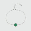 Barcelona Silver May Chrysoprase Birthstone Bracelet-Auree Jewellery