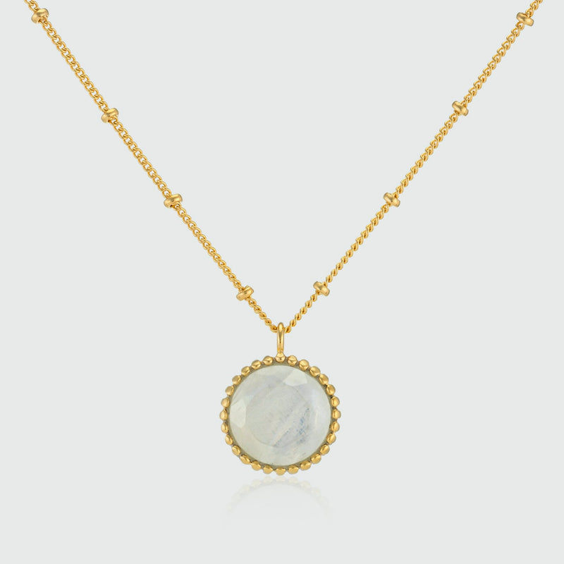 Barcelona June Moonstone Birthstone Necklace-Auree Jewellery