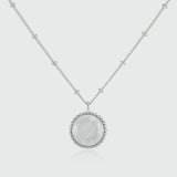 Barcelona Silver June Moonstone Birthstone Necklace-Auree Jewellery