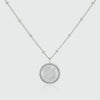 Barcelona Silver June Moonstone Birthstone Necklace-Auree Jewellery
