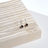 Barcelona Silver November Smokey Quartz Birthstone Hook Earrings-Auree Jewellery