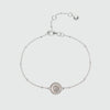 Barcelona Silver October Rose Quartz Birthstone Bracelet-Auree Jewellery