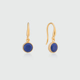 Barcelona September Lapis Lazuli Birthstone Hook Earrings