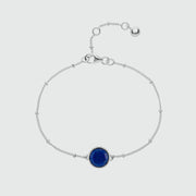 Barcelona Silver September Lapis Lazuli Birthstone Bracelet