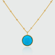 Barcelona December Turquoise Birthstone Necklace-Auree Jewellery