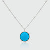 Barcelona Silver December Turquoise Birthstone Necklace-Auree Jewellery