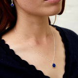 Barcelona Silver September Lapis Lazuli Birthstone Necklace