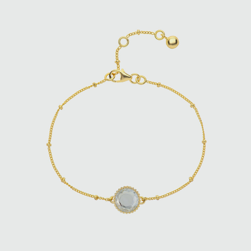 April Birthstone Bracelet Crystal 18ct Yellow Gold Vermeil Auree