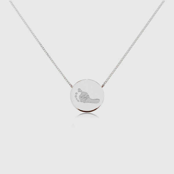 Bellevue Silver Footprint Necklace