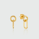 Bramerton Gold Vermeil Heritage Rectangle Earrings
