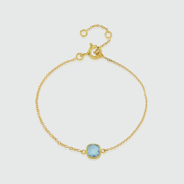 Brooklyn Blue Topaz & Gold Vermeil Bracelet-Auree Jewellery