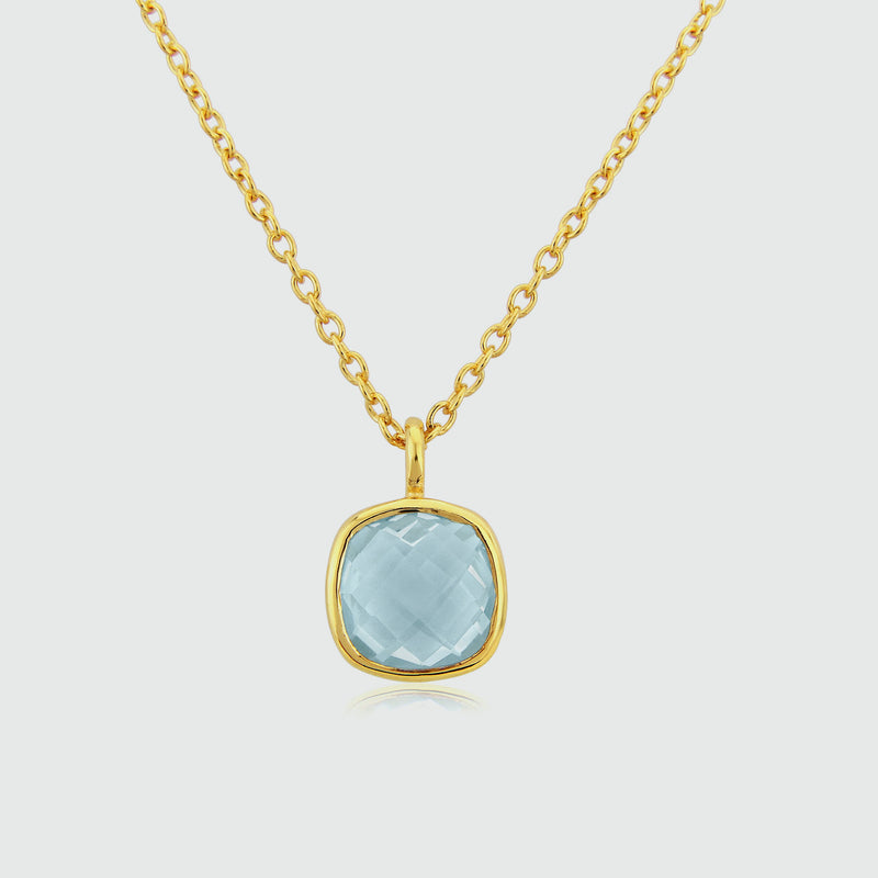 Brooklyn Gold Vermeil & Blue Topaz Necklace
