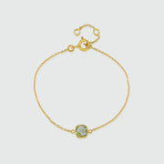 Brooklyn Green Amethyst & Gold Vermeil Bracelet