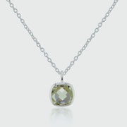 Brooklyn Green Amethyst & Sterling Silver Necklace