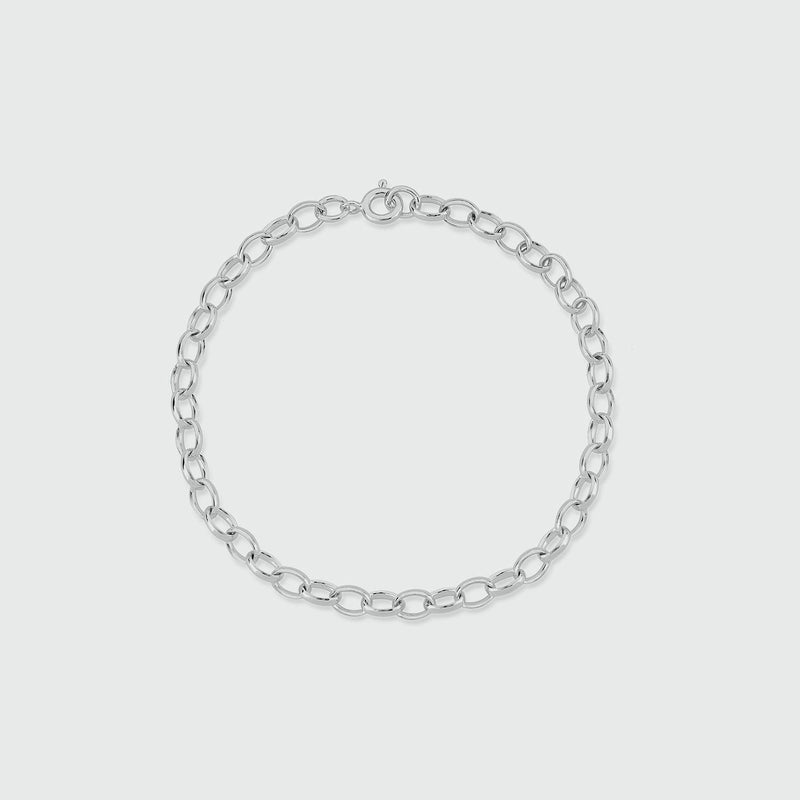 Cathcart Sterling Silver Oval Belcher Bracelet-Auree Jewellery