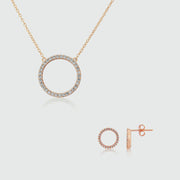 Chora Rose Gold & Cubic Zirconia Jewellery Set
