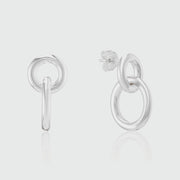 Kelso Large Chunky Silver Earrings-Auree Jewellery