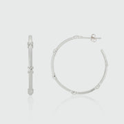 Deia Large Sterling Silver Kiss Hoop Earrings-Auree Jewellery