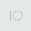 Dovehouse Sterling Silver & Cubic Zirconia Hoop Earrings-Auree Jewellery