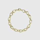 Egerton 9ct Yellow Gold Raindrop Link Bracelet