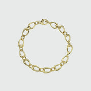 Egerton 9ct Yellow Gold Raindrop Link Bracelet-Auree Jewellery