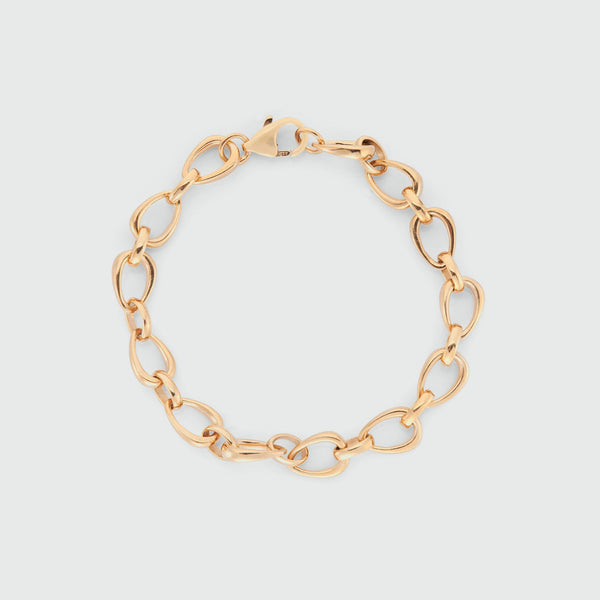 Egerton Gold Vermeil Raindrop Link Bracelet-Auree Jewellery
