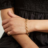 Egerton Gold Vermeil Raindrop Link Bracelet-Auree Jewellery