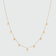 Frascati Yellow Gold Multi Disc Necklace