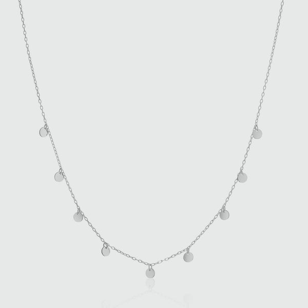 Frascati Sterling Silver Multi Disc Necklace-Auree Jewellery