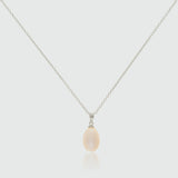 Gloucester White Freshwater Pearl & Sterling Silver Pendant-Auree Jewellery