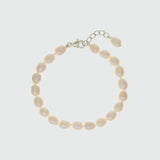 Gloucester White Freshwater Pearl & Sterling Silver Bracelet-Auree Jewellery