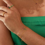 Hampton Emerald & Gold Vermeil Bracelet-Auree Jewellery