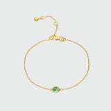 Hampton Emerald & Gold Vermeil Bracelet-Auree Jewellery