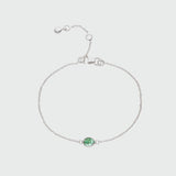 Hampton Emerald & Sterling Silver Bracelet-Auree Jewellery