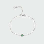 Hampton Emerald & Sterling Silver Bracelet-Auree Jewellery