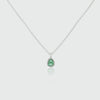 Hampton Emerald & Sterling Silver Necklace-Auree Jewellery