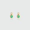 Hampton Emerald & Gold Vermeil Interchangeable Gemstone Drops-Auree Jewellery